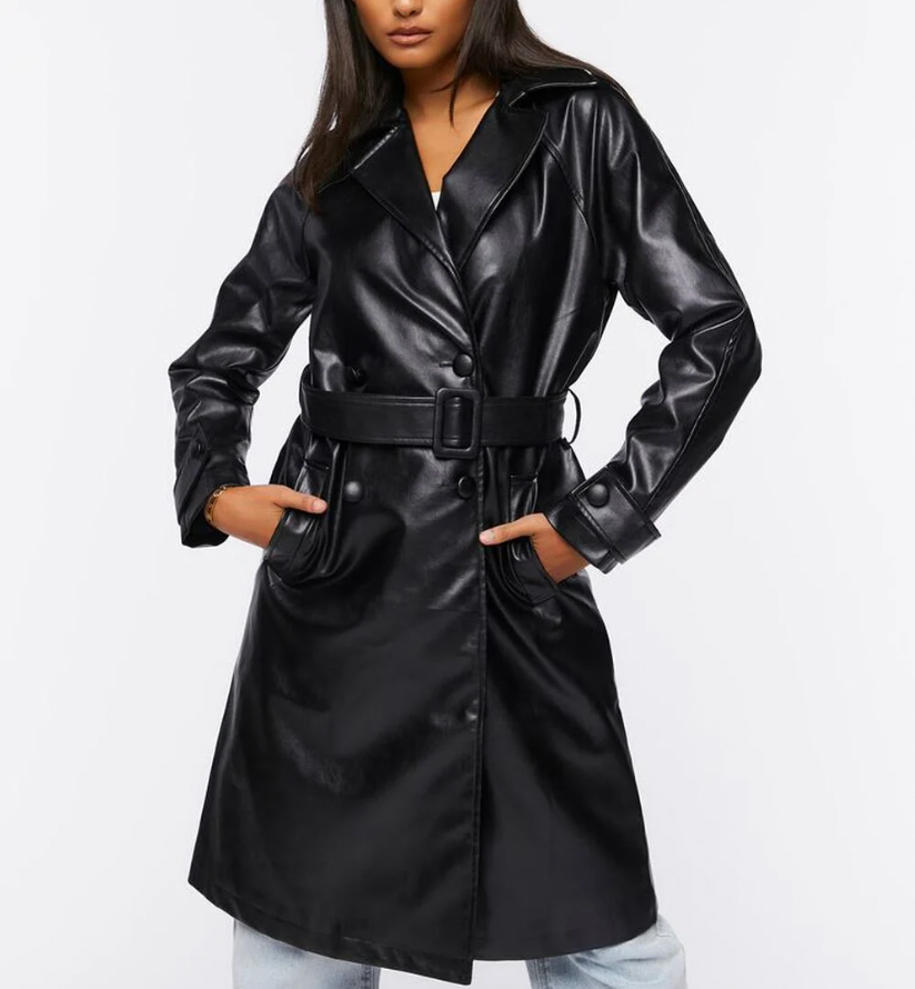 10 Faux Leather Trench Coats for Women to Layer Over Any Outfit in 2022